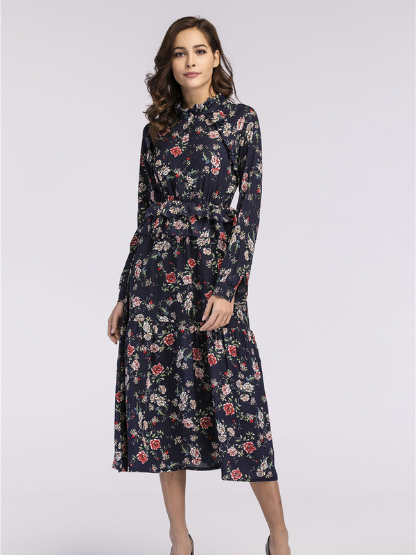 Graceful Floral Long Sleeve Maxi Dresses - Wholesale7 Blog - Latest ...